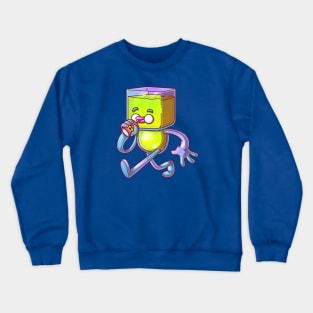 Runing and drinking Crewneck Sweatshirt